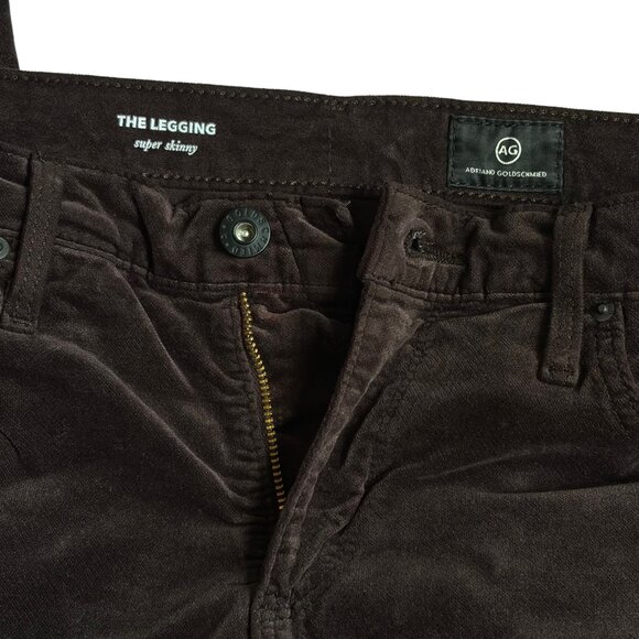 AG The Legging Super Skinny Velveteen Jean (Chocolate Brown) - Size 28R - Picture 5 of 15